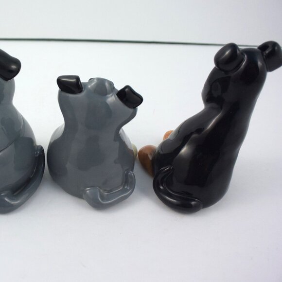 3 Russ Berrie Douglass Ceramic Dog Figurines, Large One is Trinket Box - Picture 4 of 13